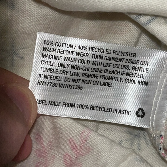 NWT Cat & Jack Girl’s Long Sleeve T-Shirt Dress Cream Snowflake Print XXL 18 - Picture 6 of 8